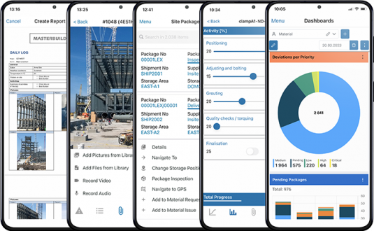 Insite LMS on 5 smartphones