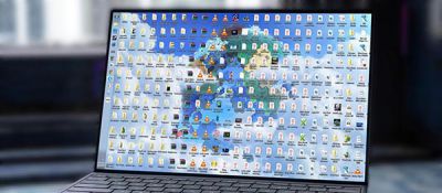 Computer desktop with countless files - file chaos